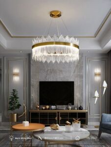 Modern LED K9 Crystal Chandelier Ceiling Light