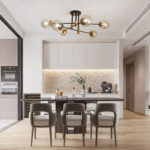 Modern Flush Mount Glass  Ceiling Light