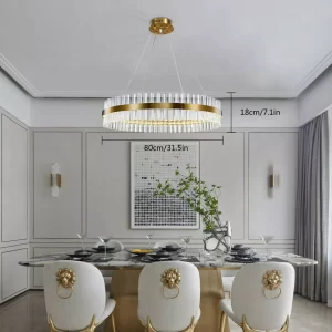 Modern Adjustable Round Ring LED Chandelier