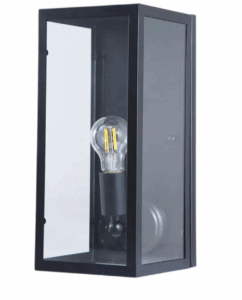 Wall Light – Matte Black with Glass
