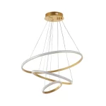 Gold finish spiral Chandelier