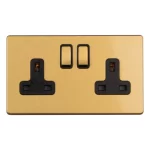 Satin Brass Twin Socket