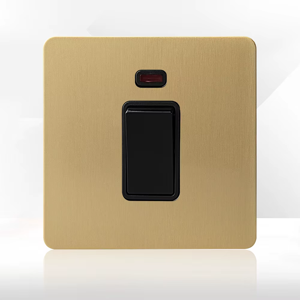 Gold Brushed Stainless Steel Wall Switches & Sockets - Image 5