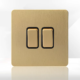 Brushed gold stainless steel wall switch and sockets
