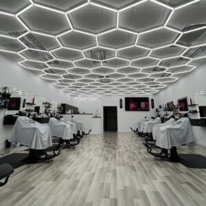 Hexagonal Ceiling Grid Lighting
