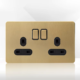 Gold Brushed Stainless Steel Wall Switches & Sockets - Thumbnail Image 8