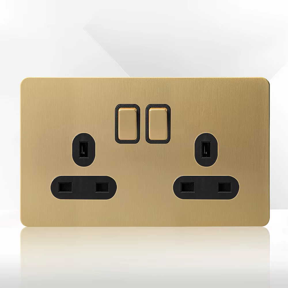 Gold Brushed Stainless Steel Wall Switches & Sockets - Image 8