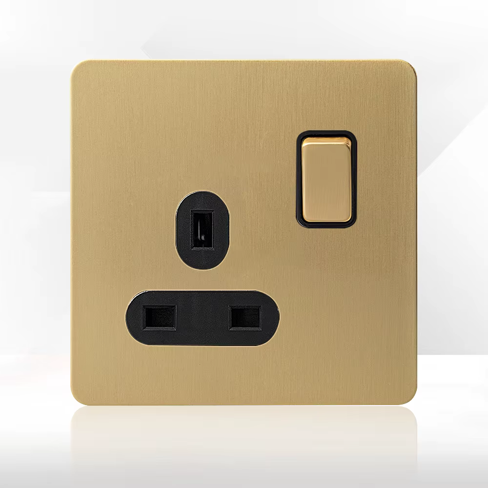 Gold Brushed Stainless Steel Wall Switches & Sockets - Image 7