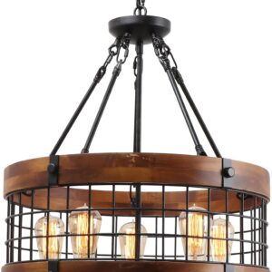 Wooden chandelier