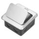 Closed pop-up floor socket outlet