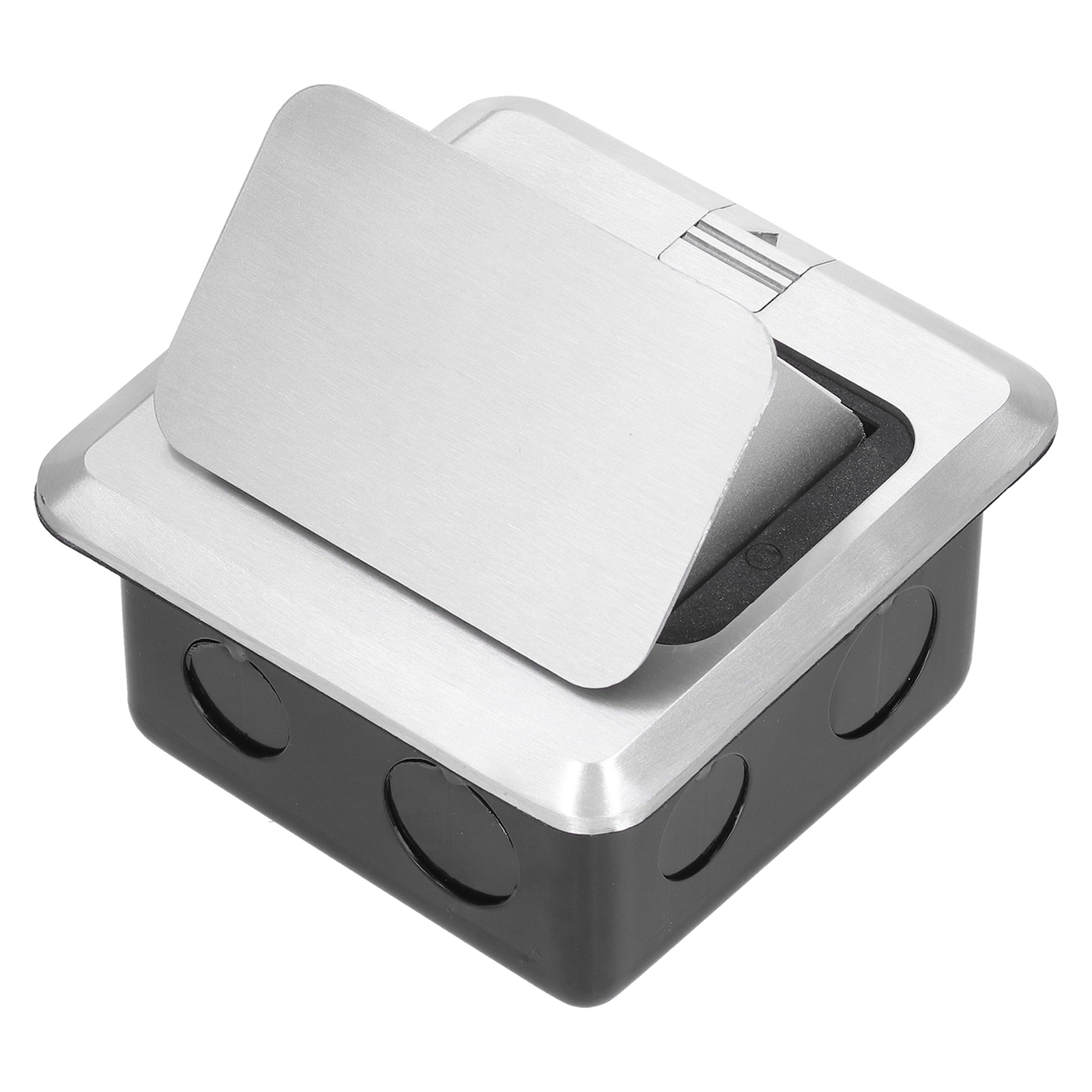 Closed pop-up floor socket outlet