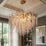 Gold Branch Crystal Chandelier