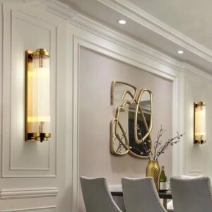 Luxury Amber Glass Column Wall Lamp