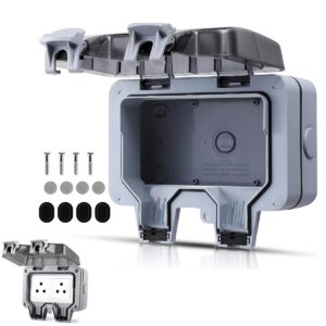 Double Socket Cover with Flip Up Lid