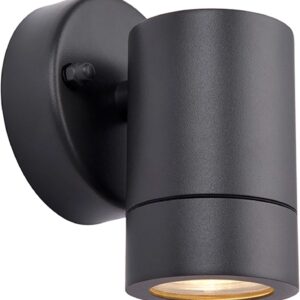 Black Steel GU10 Wall Spotlight