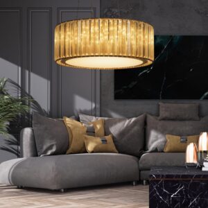 Crystal LED Gold Chandelier
