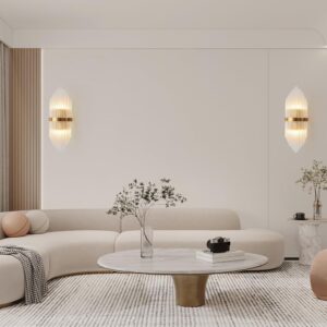 Triaged  Gold Wall Sconce