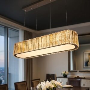 Modern Crystal Rectangle Chandelier
