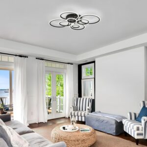 Modern 8 Rings Ceiling Light