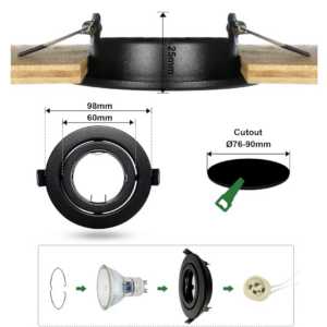 Recessed GU10 Fitting Frame