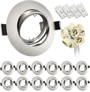 Recessed GU10 Fittings Brushed Chrome