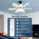LED ceiling fan light bulb with remote control and adjustable fan speeds