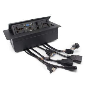 10-Module Conference Table Pop-Up Connectivity Box
