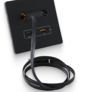 USB Wall Socket with Retractable Type-C Cable