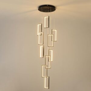 Modern LED Chandelier for High Ceilings