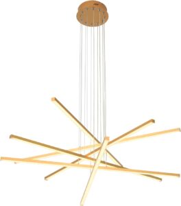 6-Lights LED Chandelier Gold Linear