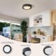 Modern black flush mount ceiling light for bedrooms, kitchens, hallways, and living spaces.
