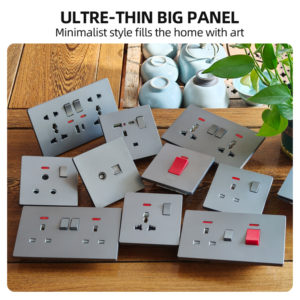 Premium  Grey Matte Finish Switch & Socket Series