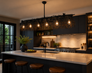 Industrial Vintage 6-Light Linear Chandelier – E14