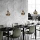 Modern smoke grey glass pendant light with 150mm shade and E27 bulb holder.