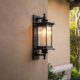 IP65 die-cast aluminium outdoor wall light with E27 bulb holder and decorative 3D water-ripple light effect.