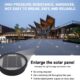 Warm white 12 LED IP68 waterproof solar in-ground disk light for gardens, pathways, lawns and driveways.