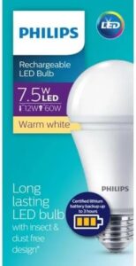 7.5W Rechargeable Emergency LED Bulb