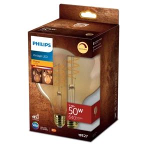 Philips LED  7.3W 640lm Spiral  Dimmable E27