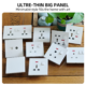 F33 premium white matte electrical switches and sockets with USB-A, USB Type-C and multiple gang options.