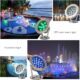 304 stainless steel IP68 waterproof LED underwater spotlight with adjustable bracket for ponds, pools, fountains, and landscape lighting.