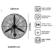 Heavy Duty Industrial Wall Mounted Fan – 26 Inch & 30 Inch - Thumbnail Image 4