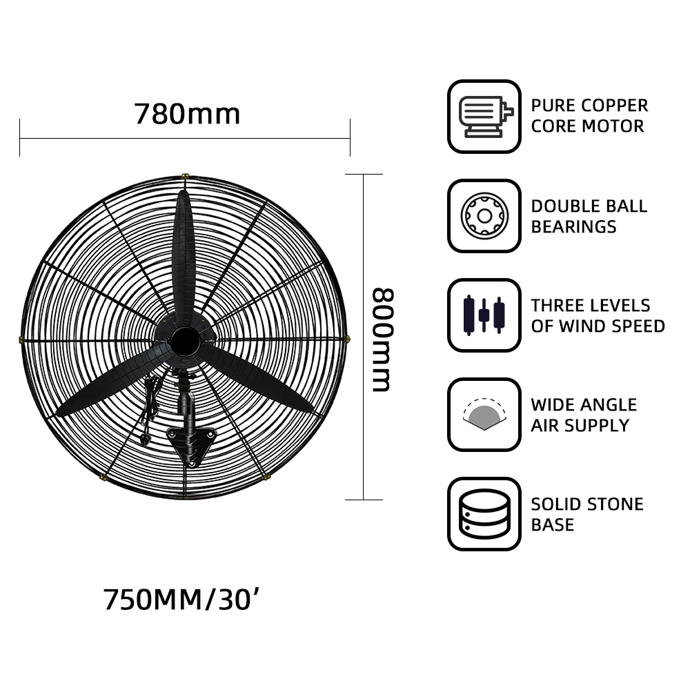 Heavy Duty Industrial Wall Mounted Fan – 26 Inch & 30 Inch - Image 5