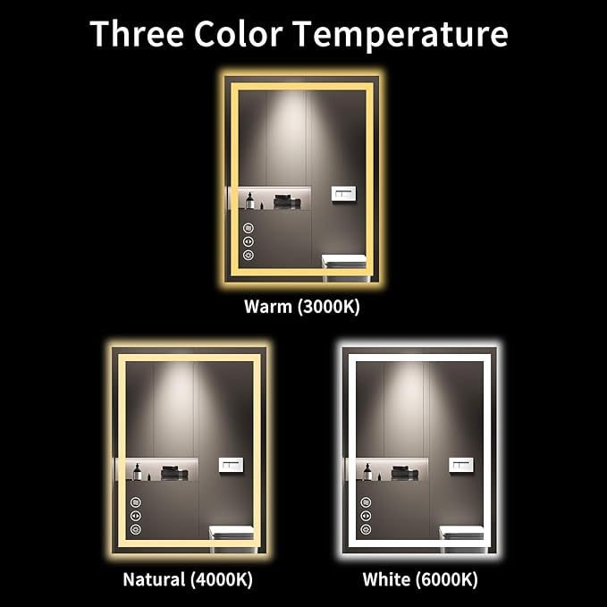 LED Bathroom Mirror with Touch Control & Anti-Fog - Image 2
