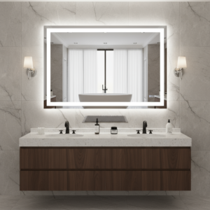 LED Bathroom Mirror with Touch Control & Anti-Fog