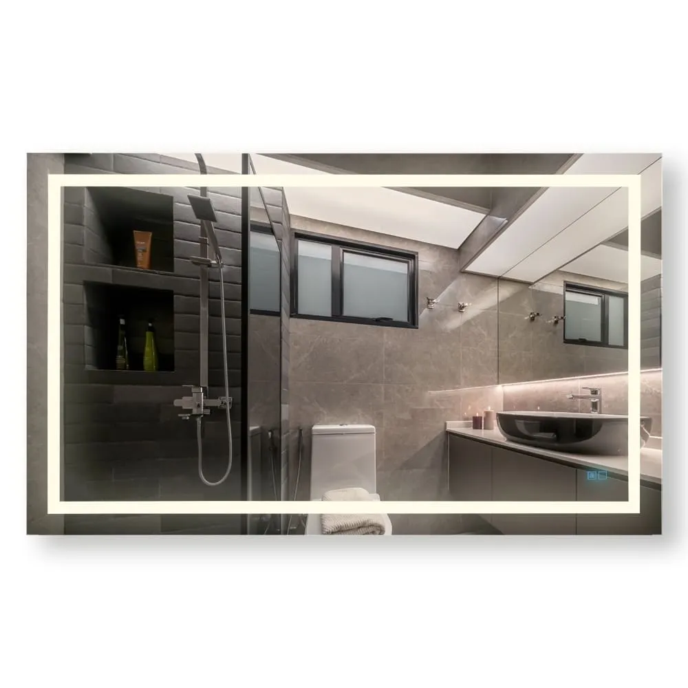 Smart LED Bathroom Mirror with Demister & Touch Control - Image 4