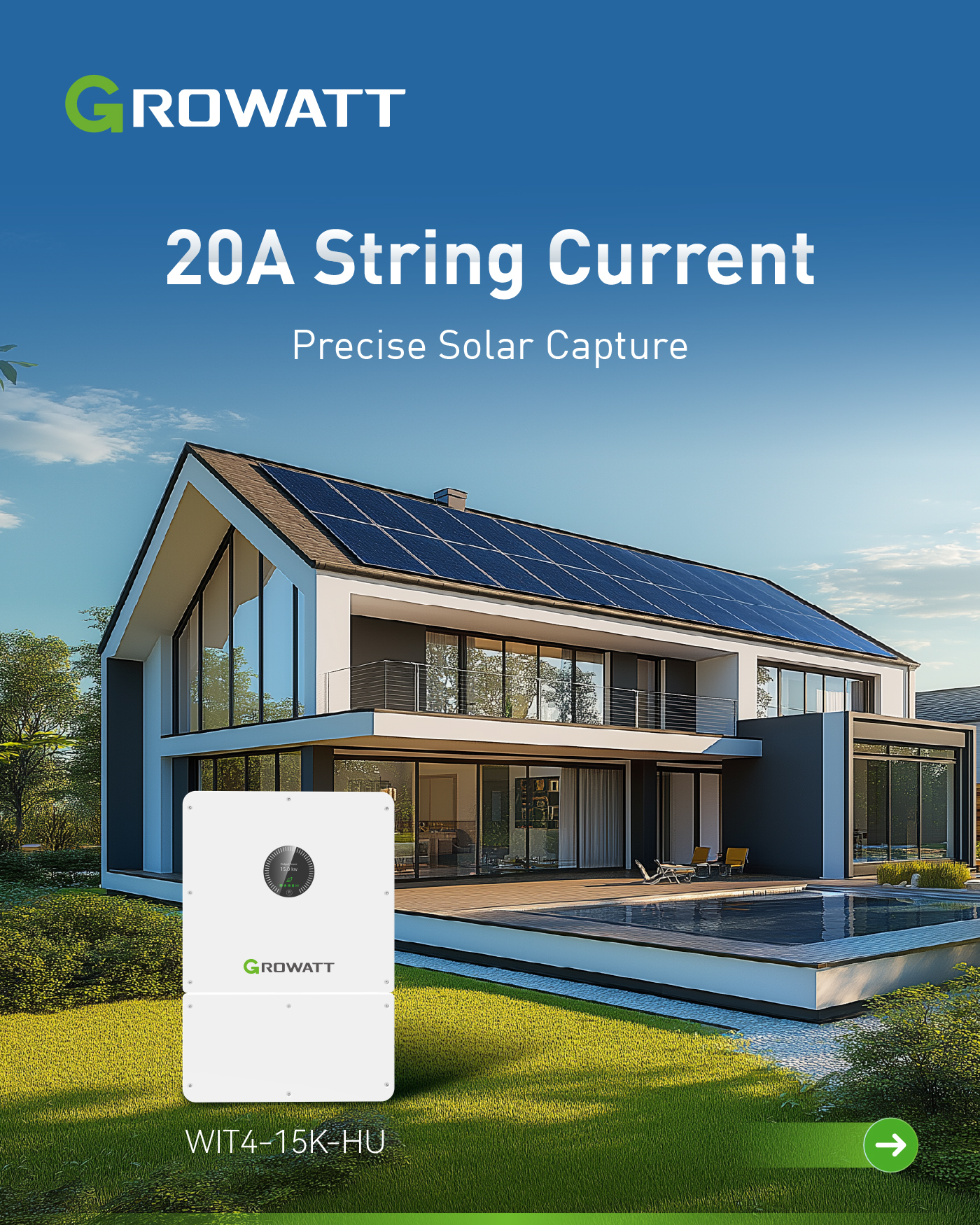 Growatt WIT 15K-HU 15kW Three-Phase Hybrid Solar Inverter – IP66 - Image 2