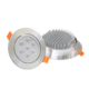 Round aluminium IP54 recessed LED ceiling downlights with spring clips