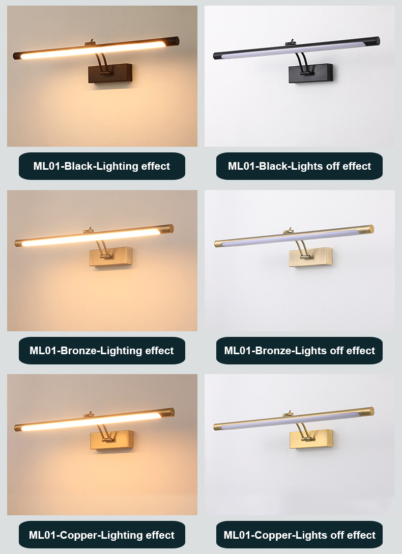 Modern 60cm Adjustable LED Mirror & Vanity Wall Light - Image 5