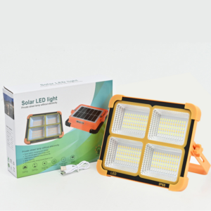 200W Portable Solar LED Flood Light – IP66 Rechargeable