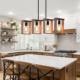 American Industrial 4-Head Wooden Pendant Light - Thumbnail Image 2